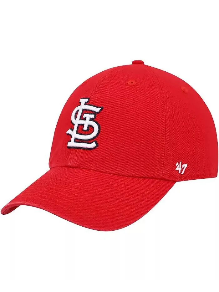 Мужская красная регулируемая кепка St. Louis Cardinals Clean Up '47 Brand — изображение 1 из 4, красный