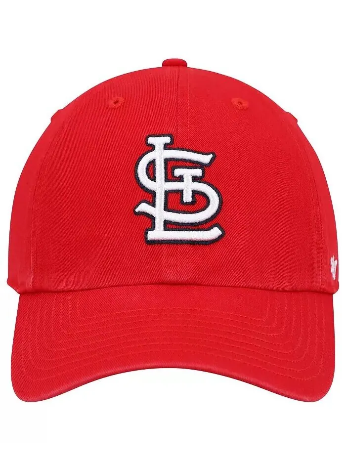 Мужская красная регулируемая кепка St. Louis Cardinals Clean Up '47 Brand — изображение 4 из 4, красный