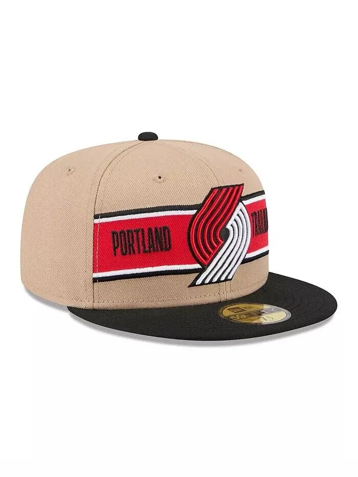 Мужская бежево-черная кепка Portland Trail Blazers 2024 NBA Draft 59FIFTY Fitted New Era — изображение 4 из 4