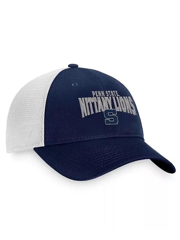 Мужская темно-синяя белая кепка Penn State Nittany Lions Breakout Trucker Snapback Top Of The World — изображение 2 из 3