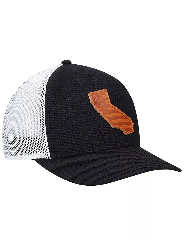 Мужская черная кепка Trucker Snapback с кожаными нашивками California Local Crowns — изображение 3 из 4
