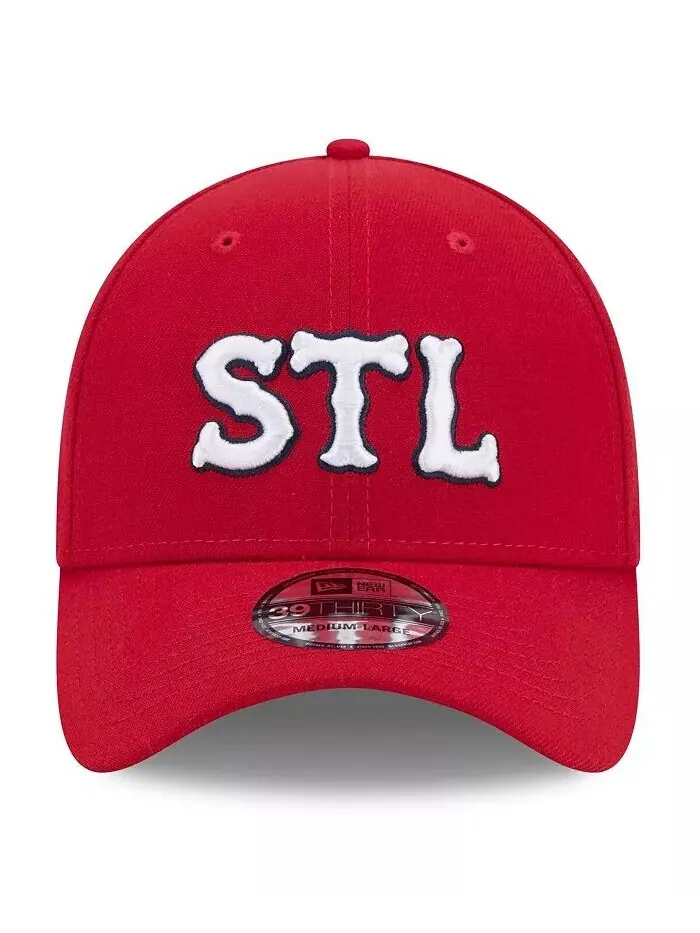 Мужская красная кепка St. Louis Cardinals 2024 City Connect 39THIRTY Flex New Era — изображение 2 из 4, красный