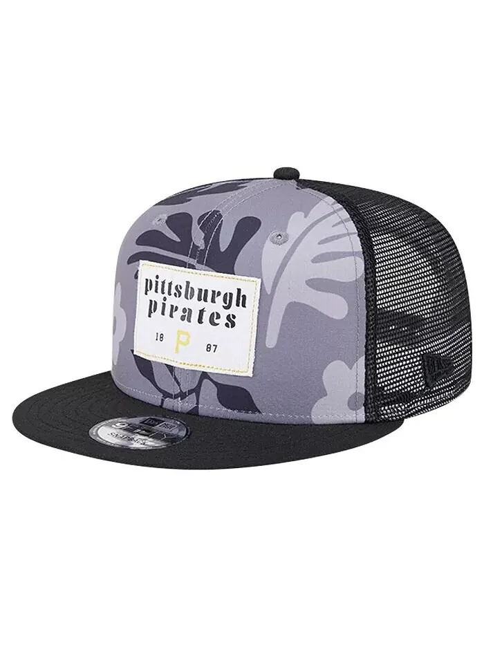 Мужская черная кепка Snapback Pittsburgh Pirates Bikini Bottom Trucker 9FIFTY New Era — изображение 1 из 4, черный