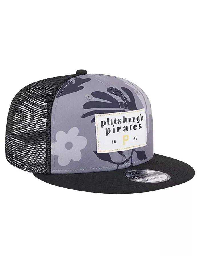 Мужская черная кепка Snapback Pittsburgh Pirates Bikini Bottom Trucker 9FIFTY New Era — изображение 2 из 4, черный