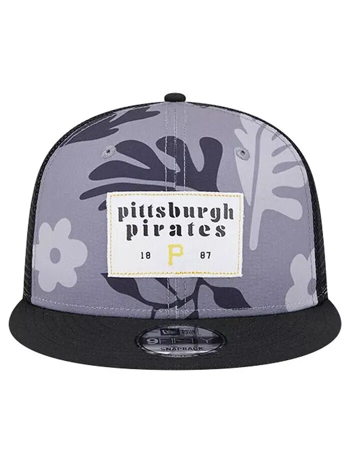 Мужская черная кепка Snapback Pittsburgh Pirates Bikini Bottom Trucker 9FIFTY New Era — изображение 4 из 4, черный