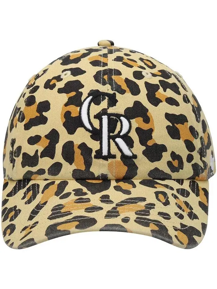 Женская регулируемая шапка Colorado Rockies Tan Bagheera Cheetah 2047 года '47 Brand — изображение 2 из 4, бежевый