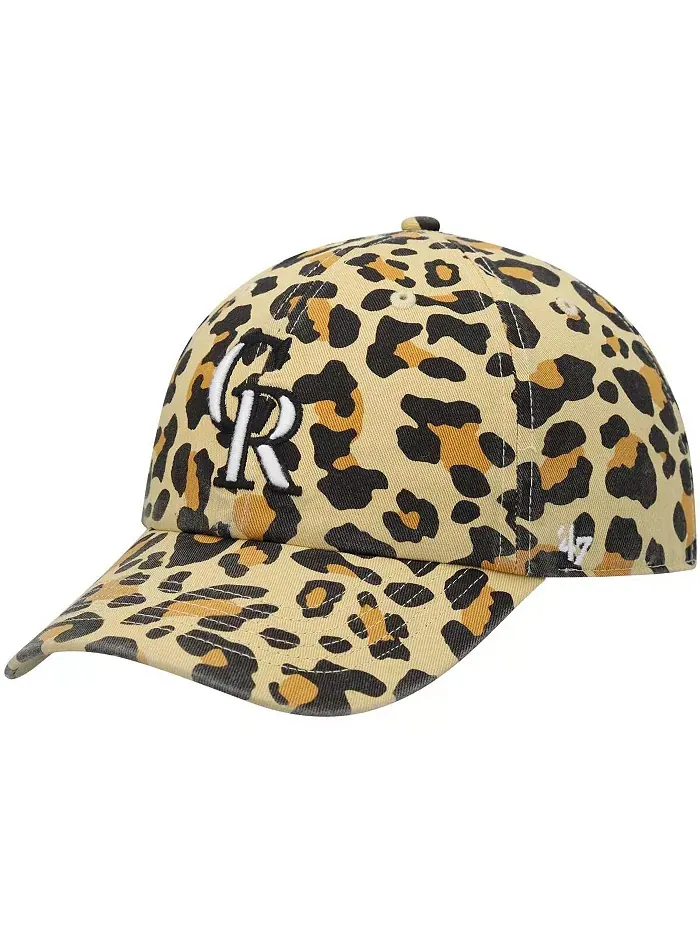 Женская регулируемая кепка '47 Colorado Rockies Tan Bagheera Cheetah Clean Up '47 Brand — изображение 1 из 4