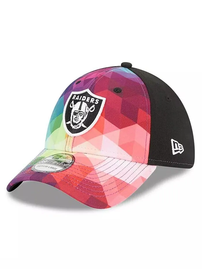 Мужская розовая гибкая кепка Las Vegas Raiders 2023 NFL Crucial Catch 39THIRTY New Era