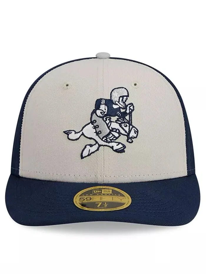 Мужская кремовая, темно-синяя шляпа Dallas Cowboys 2023 Sideline Historic Low Profile 59FIFTY — изображение 2 из 4