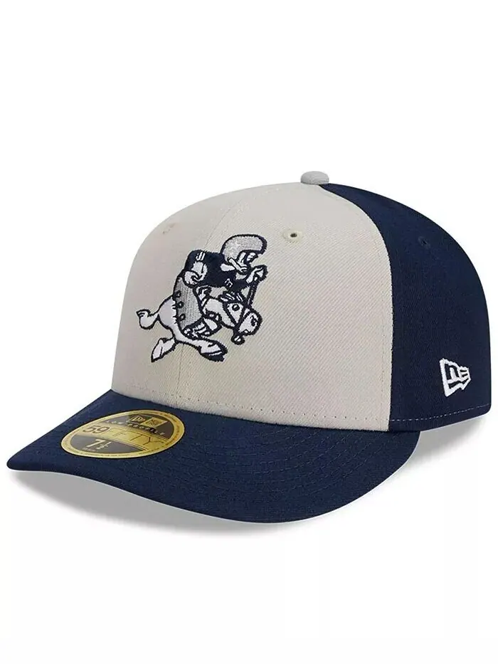 Мужская кремовая, темно-синяя шляпа Dallas Cowboys 2023 Sideline Historic Low Profile 59FIFTY New — изображение 4 из 4