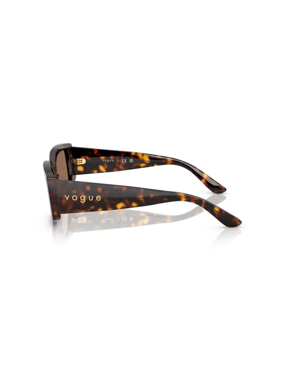 Женские прямоугольные солнцезащитные очки, VO5642SU Vogue Eyewear, темно-havana — изображение 3 из 7, коричневый