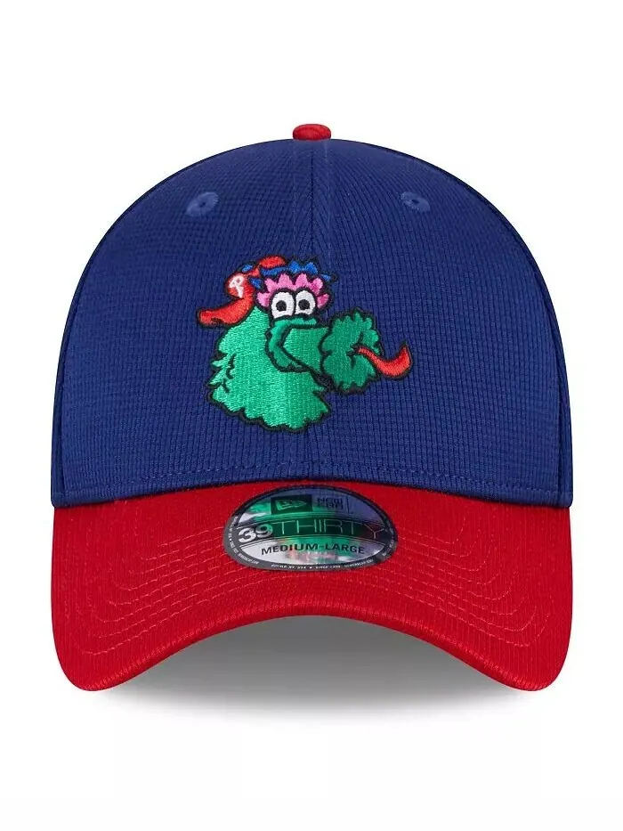Мужская темно-синяя кепка Philadelphia Phillies 2024 Batting Practice 39THIRTY Flex Hat New Era — изображение 2 из 4, красный