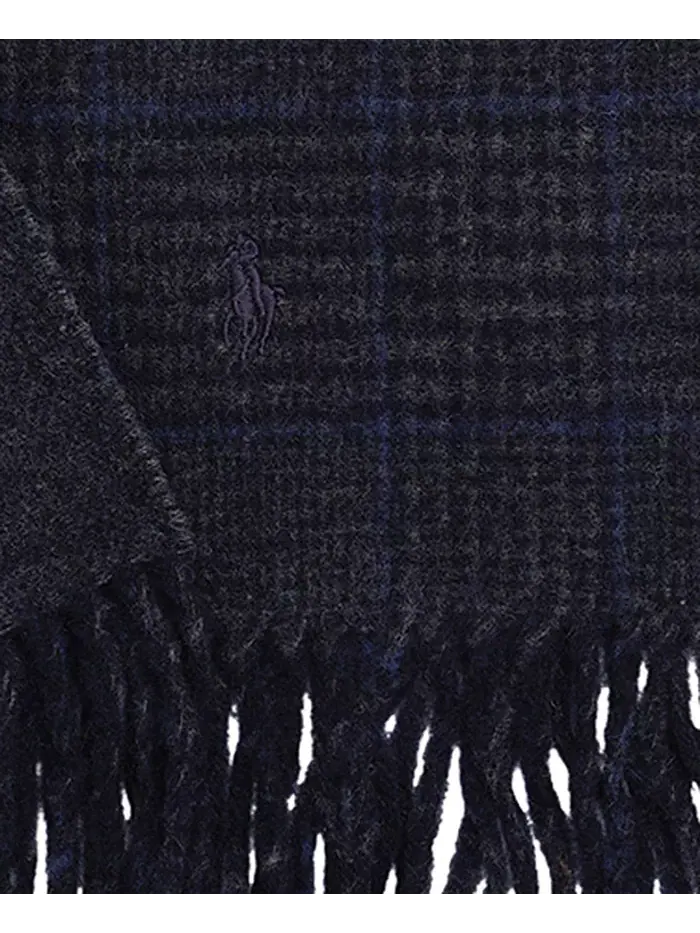 Мужской шарф Double Face Polo Ralph Lauren — изображение 2 из 6, синий