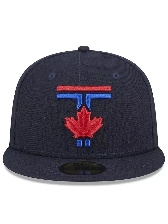 Мужская темно-синяя кепка Toronto Blue Jays 2024 City Connect 59FIFTY Fitted New Era — изображение 3 из 4
