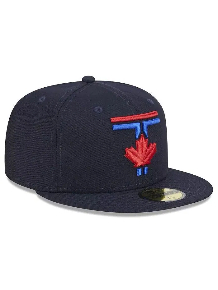 Мужская темно-синяя приталенная шляпа Toronto Blue Jays 2024 City Connect 59FIFTY New Era — изображение 4 из 4, темно-синий