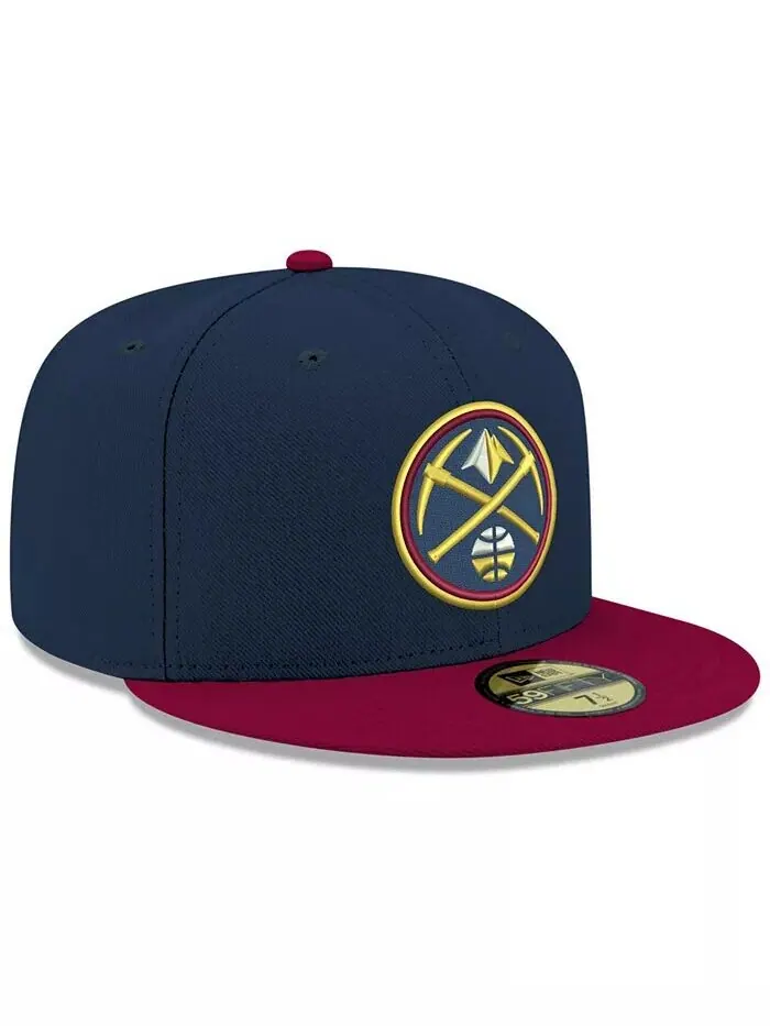 Двухцветная кепка Denver Nuggets Basic 59FIFTY приталенного кроя New Era — изображение 1 из 4, темно-синий