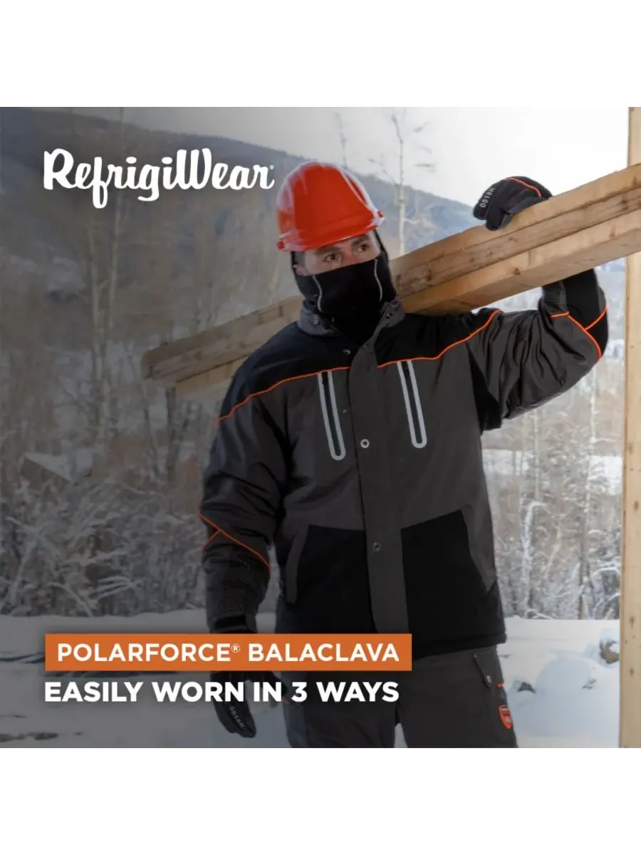 Мужская балаклава PolarForce - утепленная, ветрозащитная, влагоотводящая, теплая зимняя маска для — изображение 2 из 3