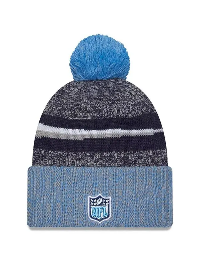 Мужская темно-синяя, голубая вязаная шапка Tennessee Titans 2023 Sideline Sport с манжетами и — изображение 2 из 2