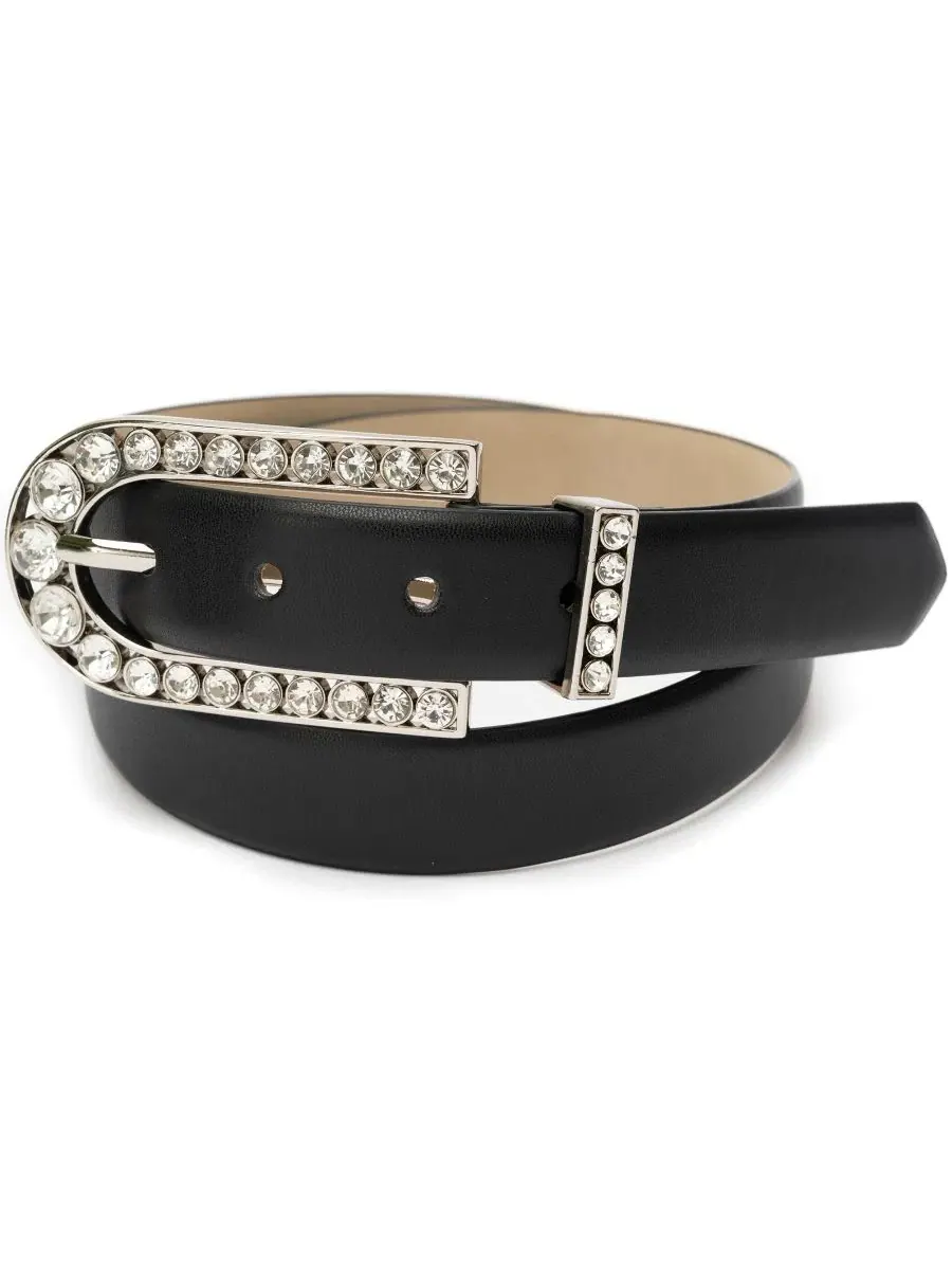 Пояс с кристальной пряжкой Vince Camuto