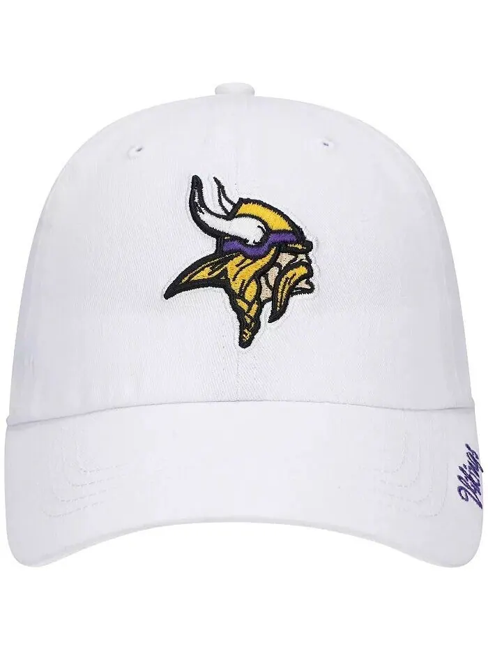 Женская белая регулируемая кепка с логотипом Minnesota Vikings Miata '47 '47 Brand — изображение 2 из 4, белый