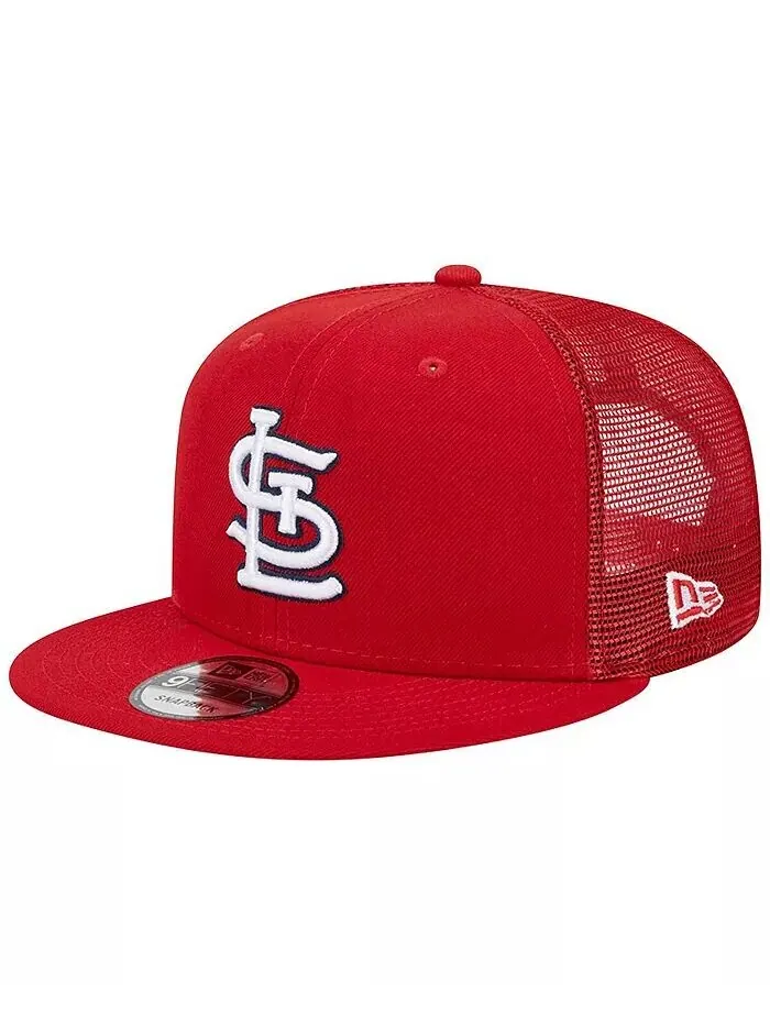 Мужская красная кепка St. Louis Cardinals Team Color Trucker 9FIFTY Snapback New Era — изображение 1 из 4, красный