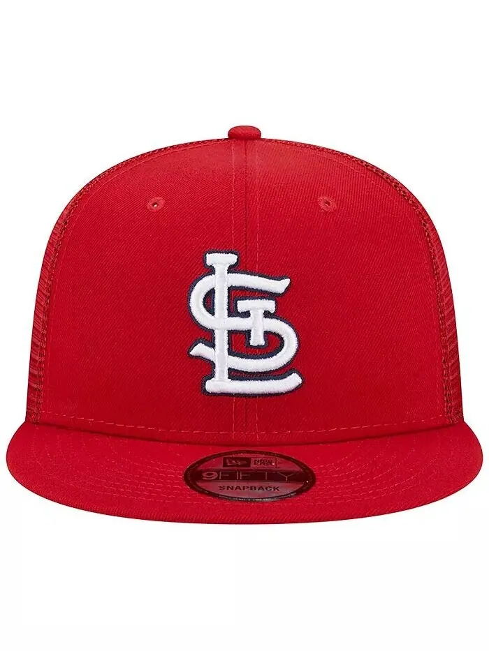Мужская красная кепка St. Louis Cardinals Team Color Trucker 9FIFTY Snapback New Era — изображение 3 из 4, красный