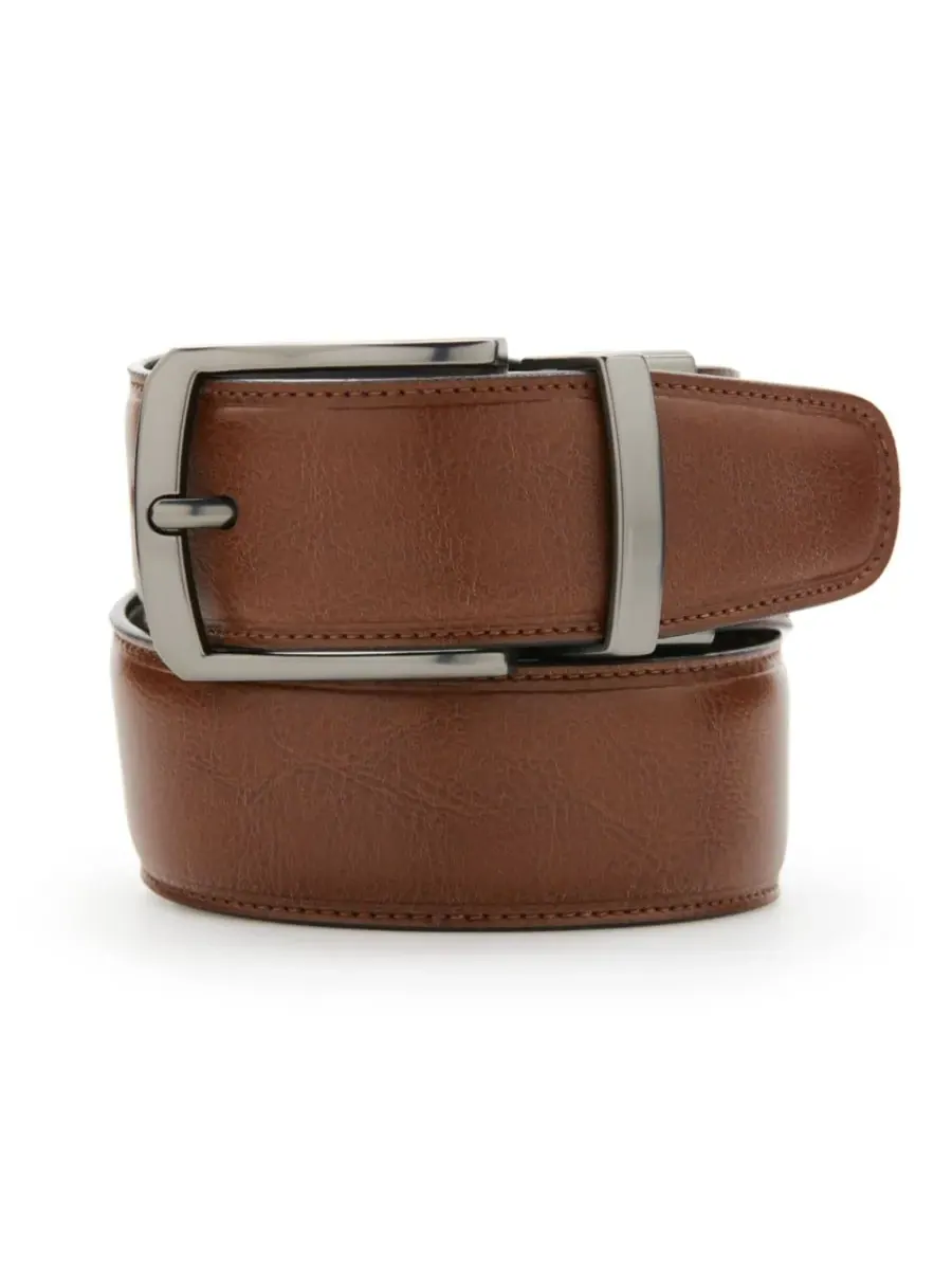 Мужской двусторонний пояс для делового костюма Perry Ellis Portfolio