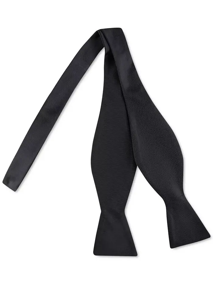 Мужской однотонный галстук-бабочка Unison Self-Tie Calvin Klein — изображение 2 из 3, черный