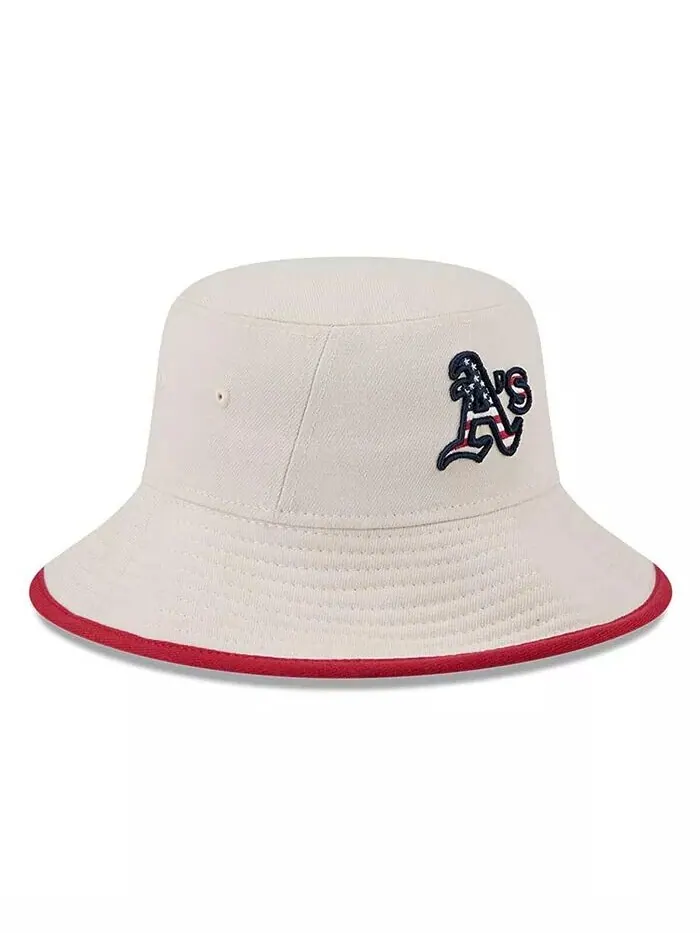 Мужская панама цвета хаки Oakland Athletics 2024 Четвертое июля New Era — изображение 3 из 4