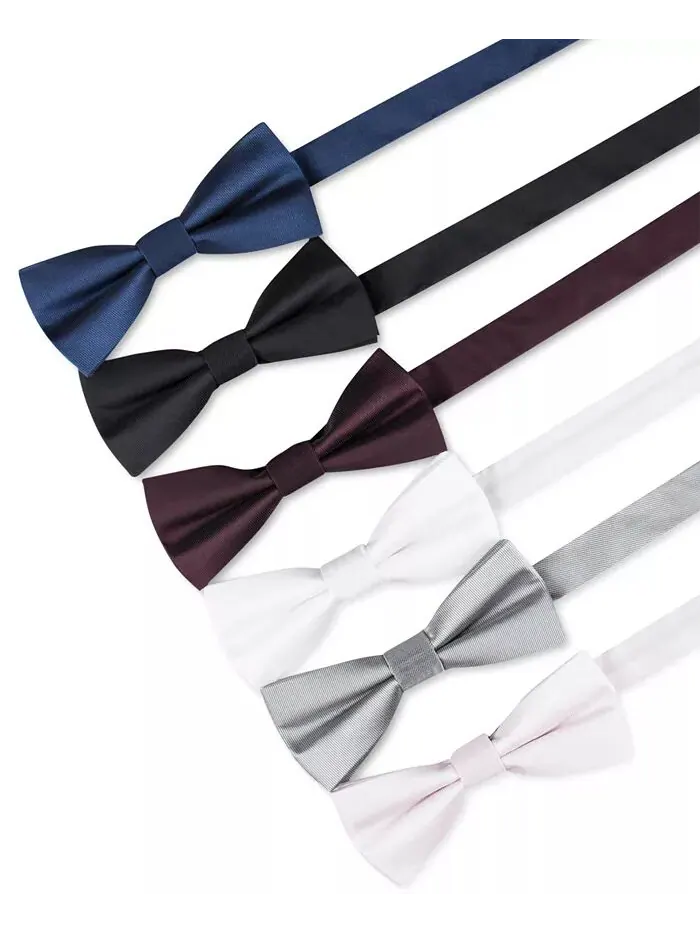Мужской галстук-бабочка Unison Solid Pre-Tied Calvin Klein — изображение 4 из 4, белый