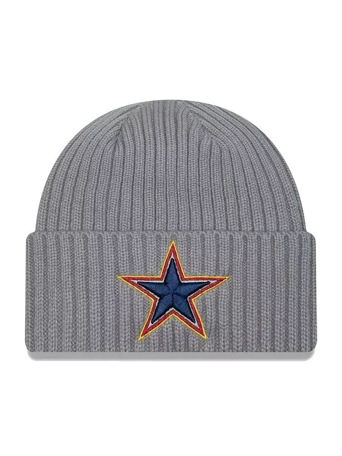 Мужская серая вязаная шапка Dallas Cowboys Color Pack Multi Cuffed Knit Hat New Era