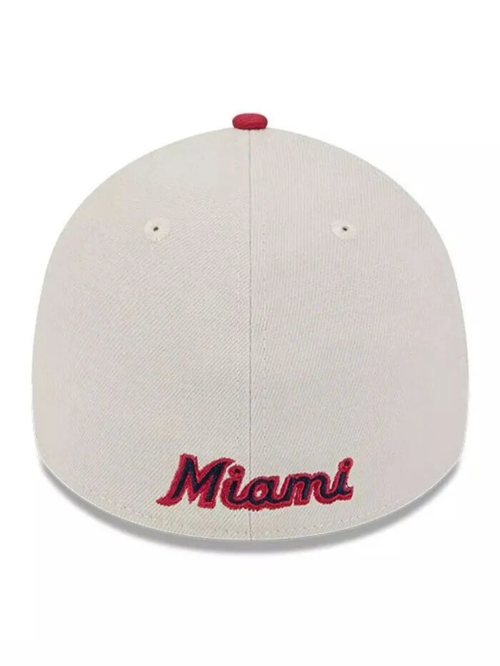 Мужская красная гибкая кепка Miami Marlins 2024 Четвертое июля 39THIRTY New Era — изображение 4 из 4, хаки