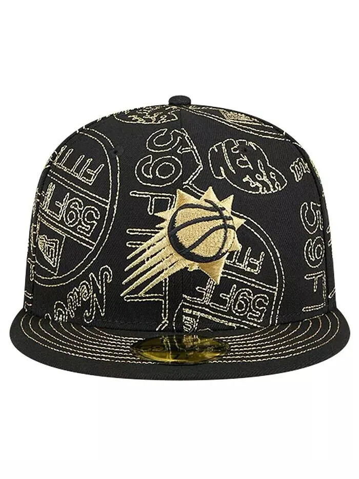 Мужская приталенная шляпа с трафаретным принтом Black Phoenix Suns 59FIFTY Day со сплошным принтом — изображение 4 из 4