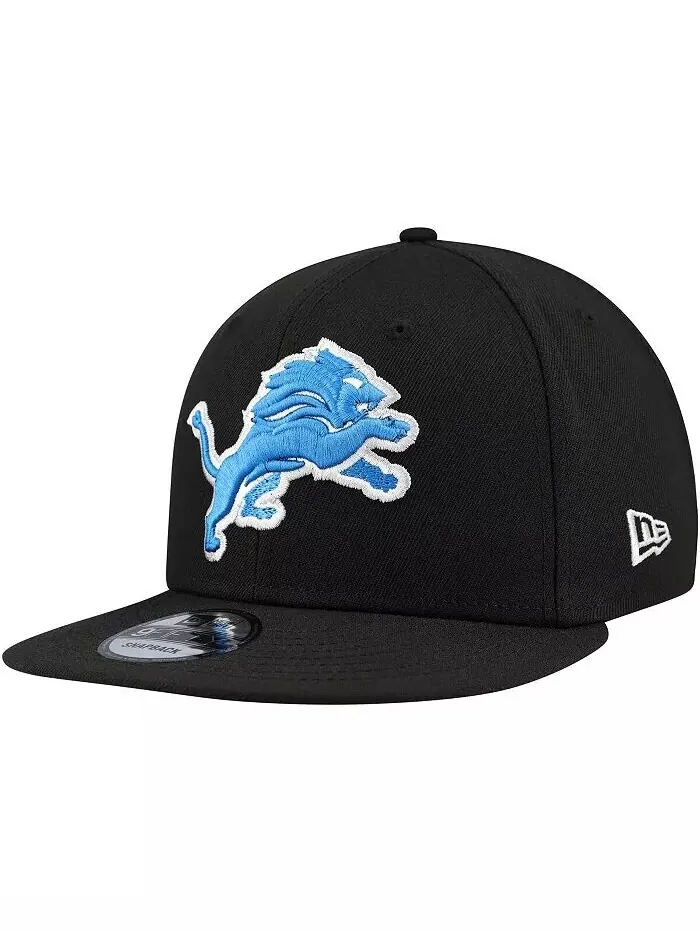 Мужская черная бейсболка Detroit Lions Basic 9FIFTY Snapback New Era — изображение 1 из 4, черный