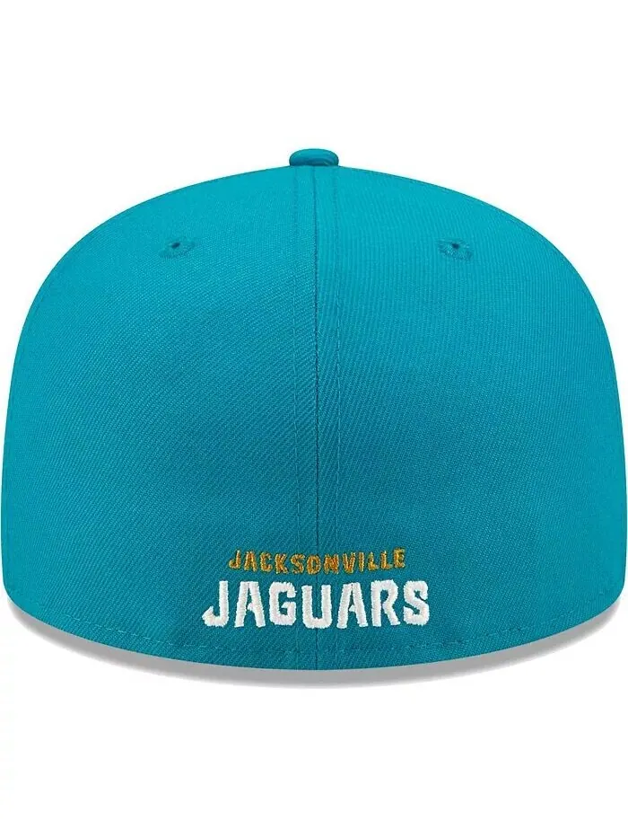 Мужская темно-синяя приталенная шляпа Jacksonville Jaguars Flawless 59FIFTY New Era — изображение 2 из 4, бирюзовый