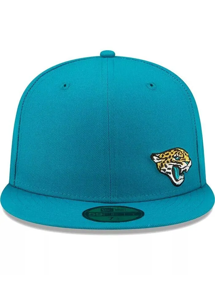 Мужская темно-синяя приталенная шляпа Jacksonville Jaguars Flawless 59FIFTY New Era — изображение 3 из 4, бирюзовый