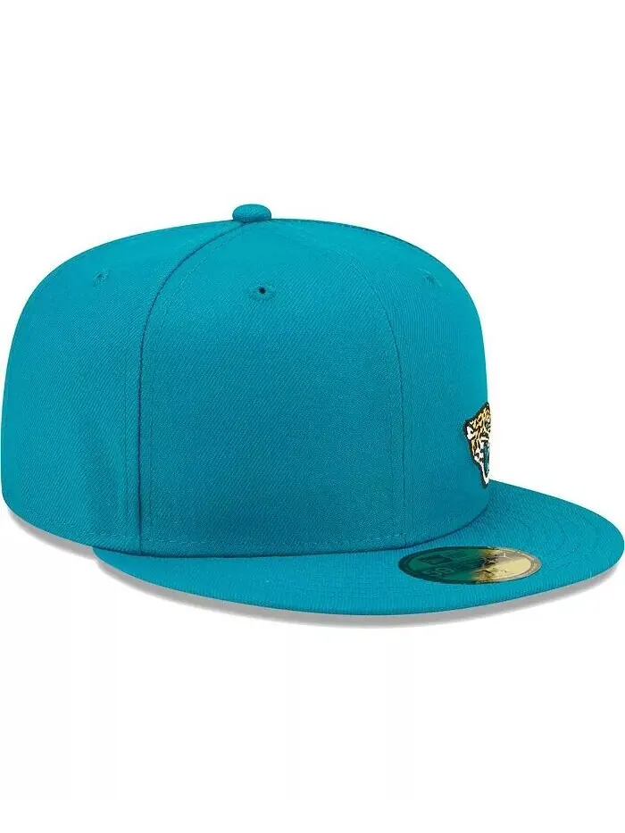 Мужская темно-синяя приталенная шляпа Jacksonville Jaguars Flawless 59FIFTY New Era — изображение 4 из 4, бирюзовый