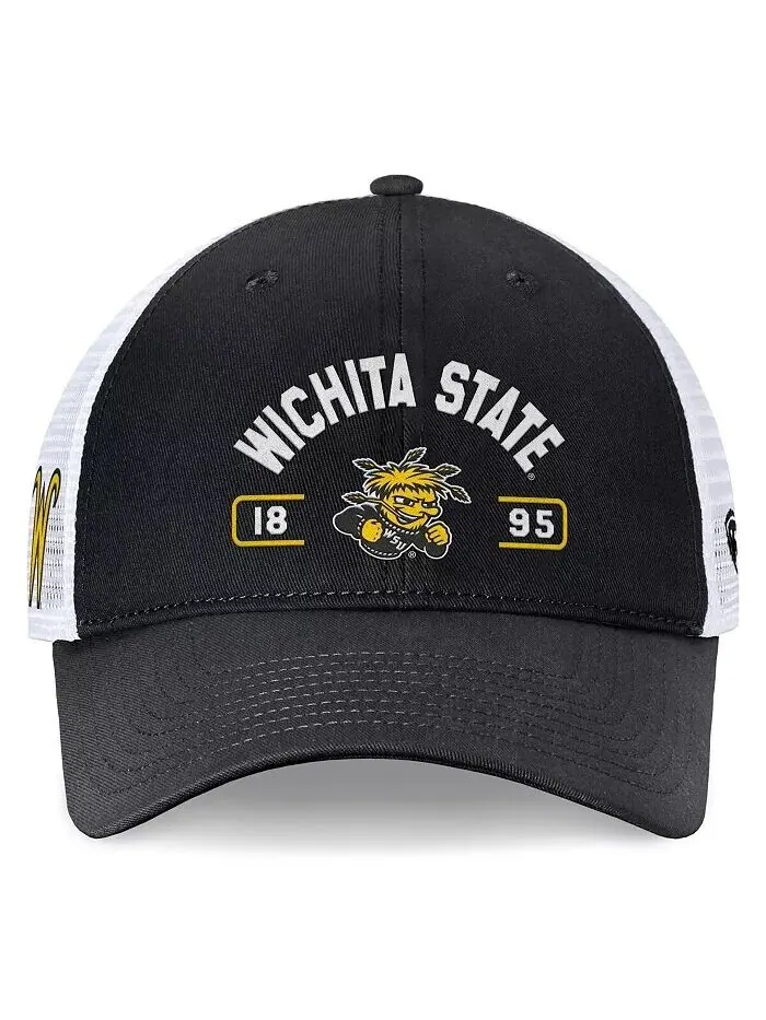 Мужские черно-белые шокеры Wichita State Регулируемая шляпа Free Kick Trucker Top Of The World — изображение 3 из 4