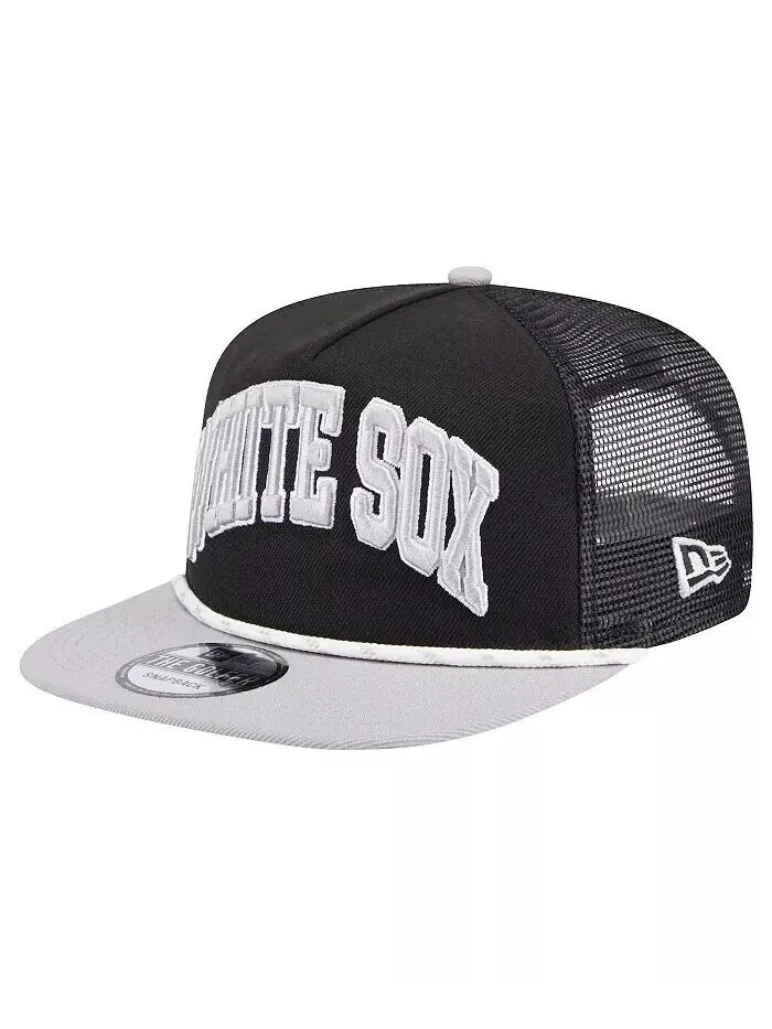 Мужская черная бейсболка для гольфа Chicago White Sox Throwback Meshback New Era