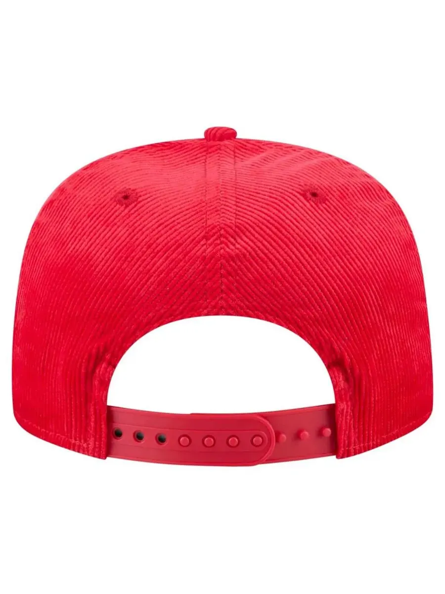 New Era Мужская красная вельветовая кепка для гольфа Cincinnati Reds Full Circle с регулируемым — изображение 2 из 4, красный