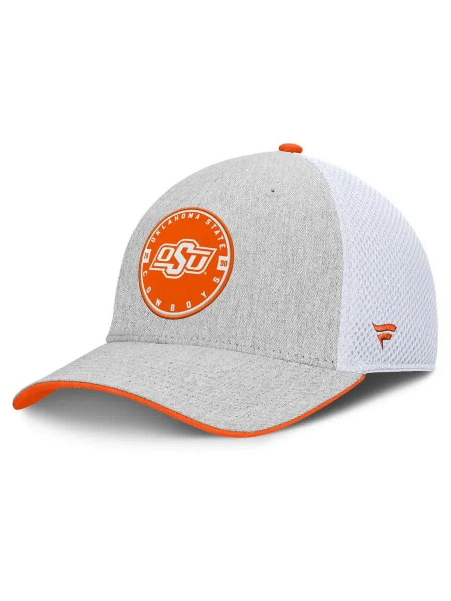 Fanatics Мужская светло-серая кепка Oklahoma State Cowboys Trigger Flex — изображение 1 из 4, серый
