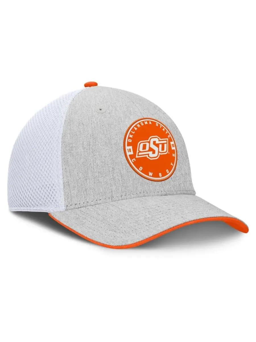 Fanatics Мужская светло-серая кепка Oklahoma State Cowboys Trigger Flex — изображение 3 из 4, серый