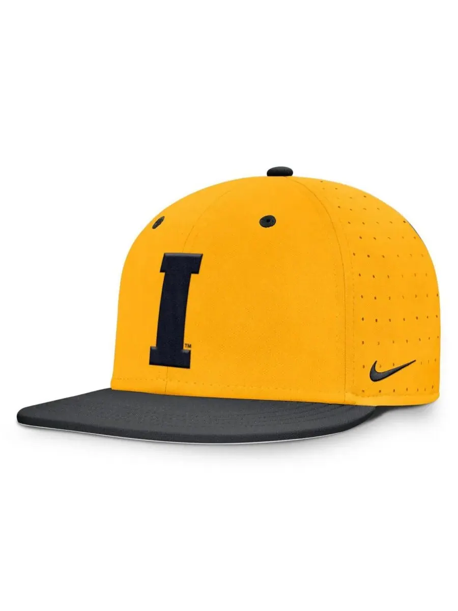 Мужская золотистая бейсболка Iowa Hawkeyes On-Field Dugout True Performance Fitted Hat Nike — изображение 3 из 4, золото