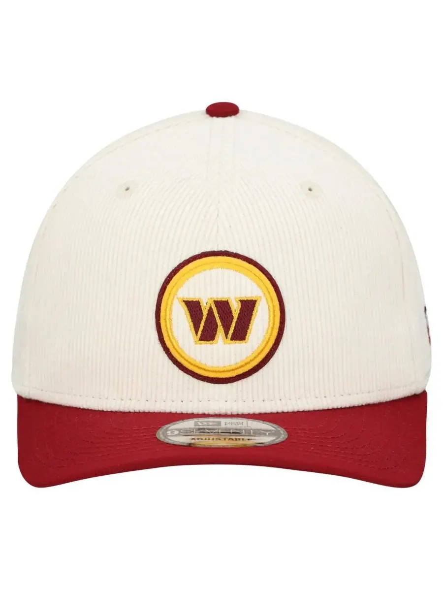 Мужская регулируемая кепка Stone Washington Commanders Loyal Corduroy 9SEVENTY New Era — изображение 2 из 4, серый