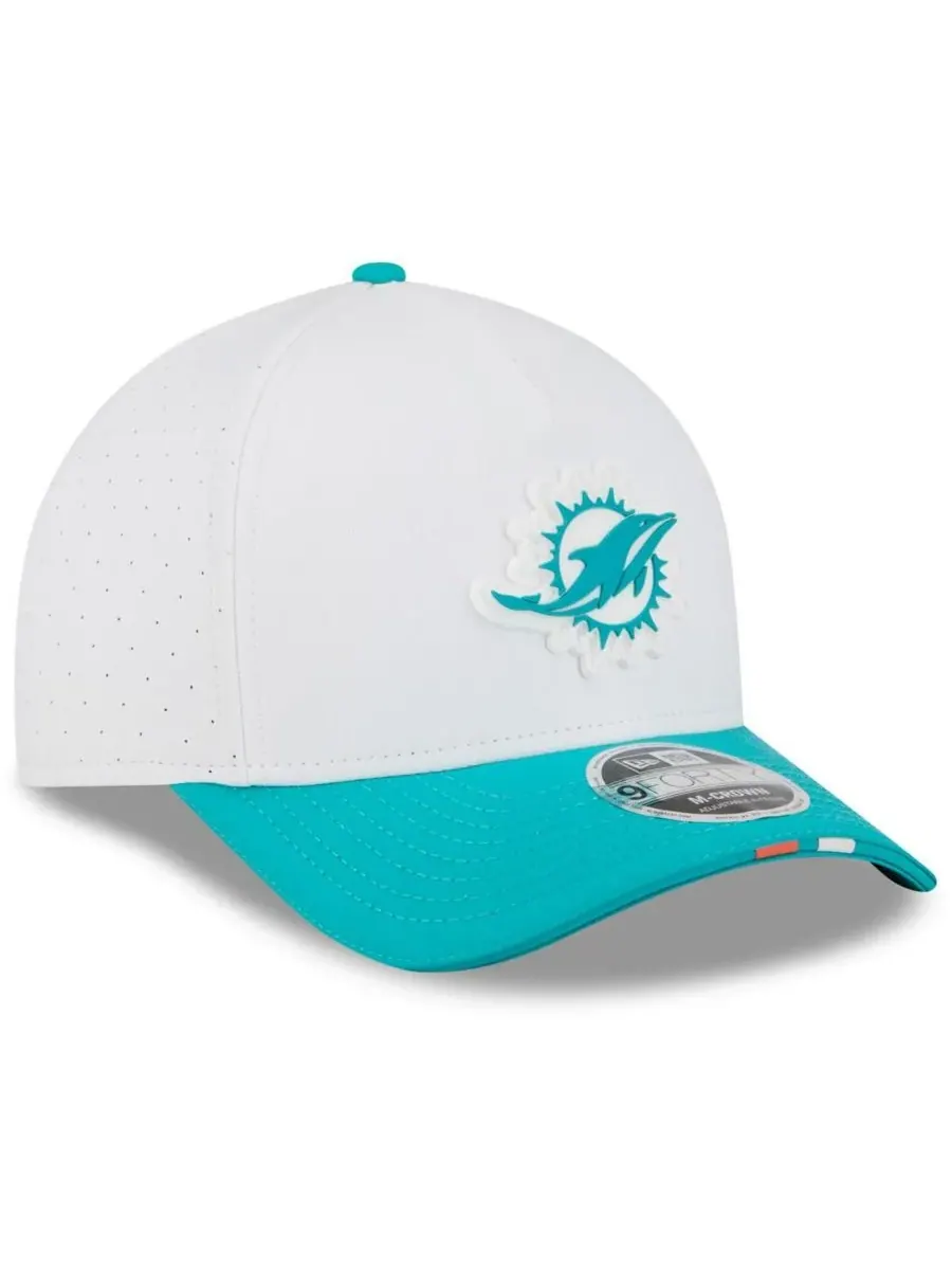 New Era Детская бейсболка Big Boys and Girls White/Aqua Miami Dolphins 2025 NFL Training Camp — изображение 4 из 4