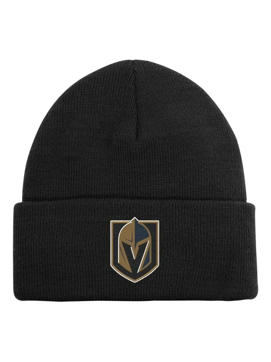 Outerstuff Большая вязаная шапка с отворотом "Big Boys and Girls Black Vegas Golden Knights 2.0 — изображение 1 из 2, черный