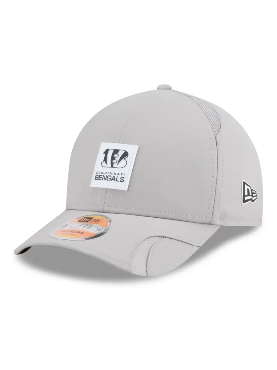 New Era Мужская серая регулируемая бейсболка Cincinnati Bengals 2025 Sideline M-Crown 9FORTY — изображение 1 из 5, серый