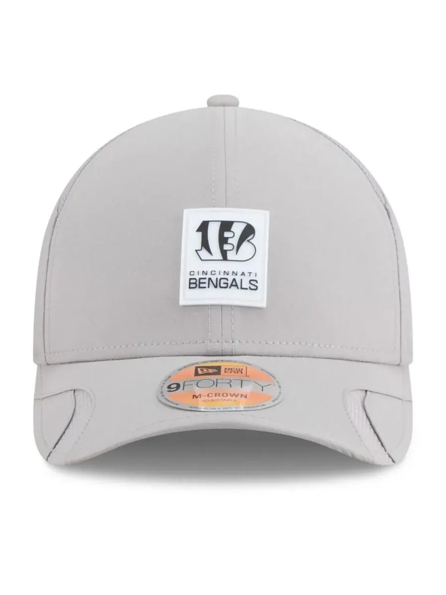 New Era Мужская серая регулируемая бейсболка Cincinnati Bengals 2025 Sideline M-Crown 9FORTY — изображение 5 из 5, серый