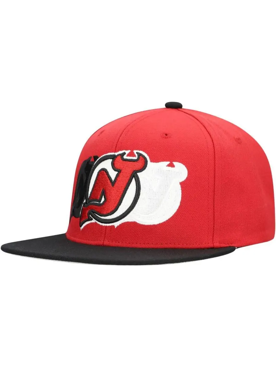 Mitchell & Ness Мужская красная бейсболка New Jersey Devils Soul Triple Up Snapback — изображение 1 из 5, красный