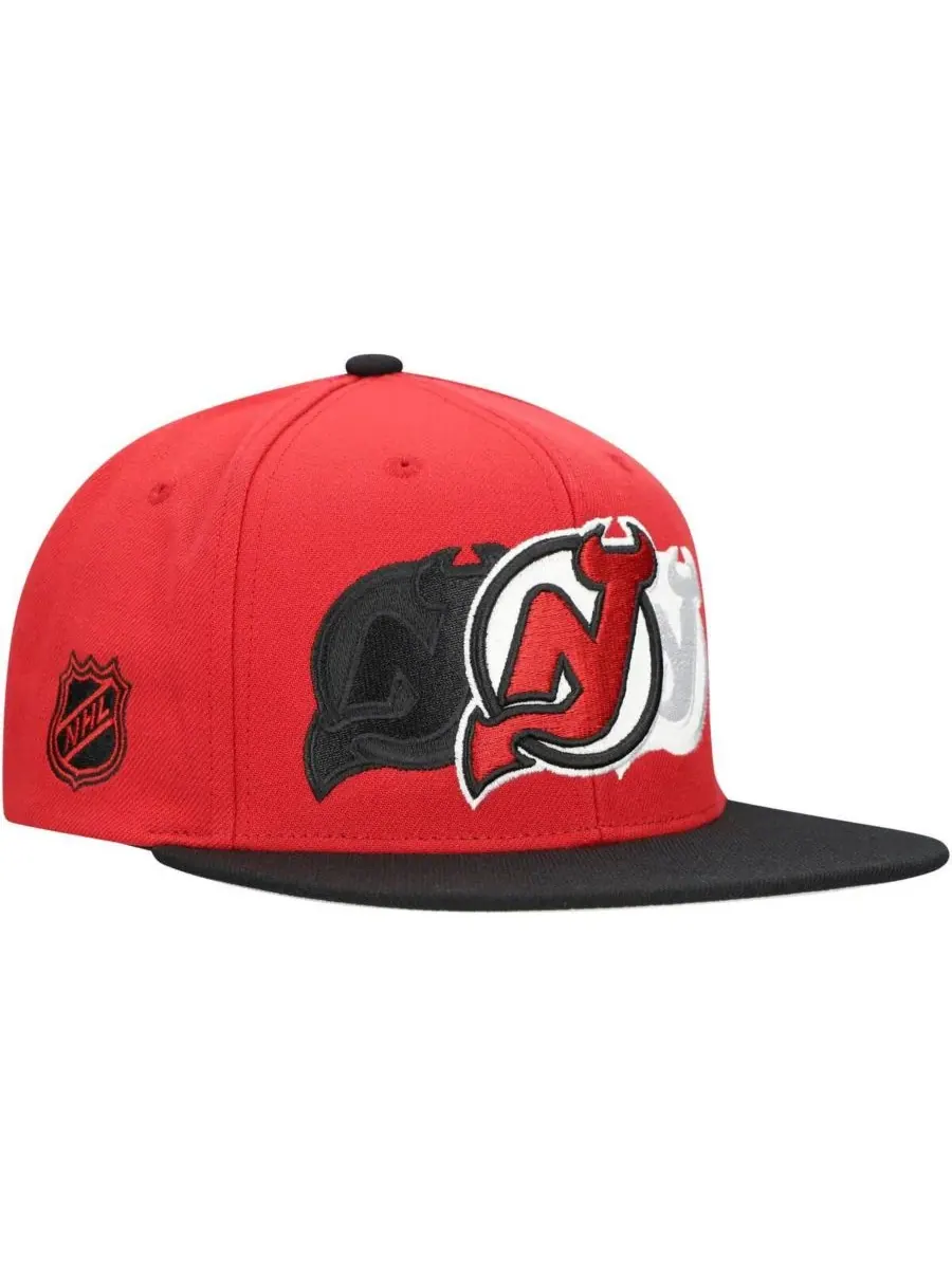 Mitchell & Ness Мужская красная бейсболка New Jersey Devils Soul Triple Up Snapback — изображение 3 из 5, красный